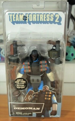 Neca Team Fortress 2 Demoman Blue Action Figure In Slit Open Package