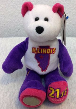 Limited Treasures State Quarters Coin Collectible Teddy Bears Illinois 21