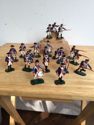 20x 1/32 Scale Accurate French & Indian War French Infantry Painted Plastic