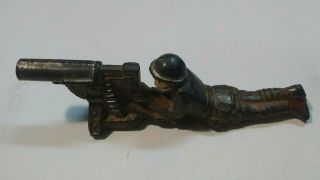 Vintage Barclay Manoil Machine Gun Toy Lead Soldiers Prone