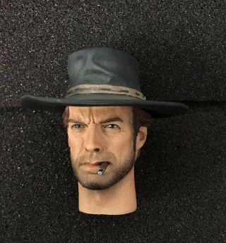 Custom Made 1/6 Scale Clint Eastwood Head Sculpt Cowboy The Good