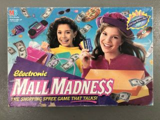 Vintage Milton Bradley 1996 Electronic Mall Madness Board Game