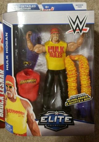 Wwe Hulk Hogan Mattel Elite Series 34 Hulkamania & Hulk Rules Shirt Wcw Nwo Wwf