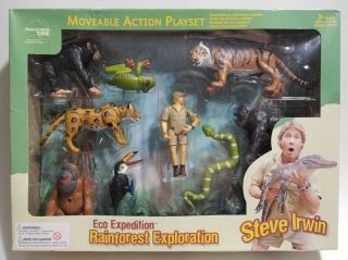 Steve Irwin Eco Expedition Rainforest Exploration 2006 Moveable Action Playset