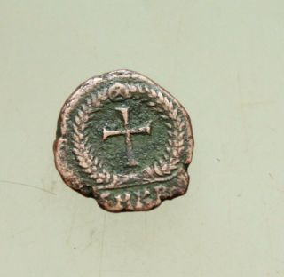 Theodosius Ii.  A.  D.  402 - 450.  Æ13 Mm,  1.  3g,  Kysikos Cross