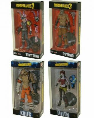 Mcfarlane Toys Borderlands 3 Set Of 4 Figures Krieg,  Lilith,  Pyscho & Tiny Tina