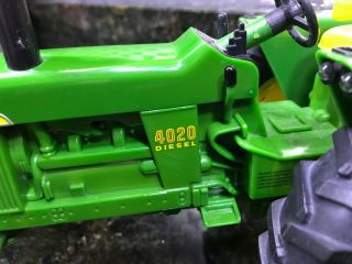 John Deere Big Farm 4020 Tractor Toy w/ Back Blade & Rotary Mower,  Brush Hog 2