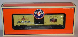Lionel No.  6 - 29912 I Love Alabama Box Car - O Gauge