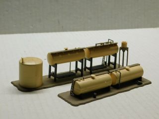 N Scale - (2) Industrial Tank Structures For Model Train Layout