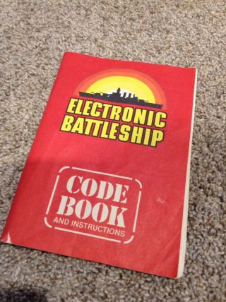 Vintage Milton Bradley Electronic Battleship Game Code Book Booklet