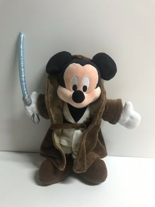 Mickey Mouse Star Wars Disney Parks Plush Jedi Luke Skywalker Disneyland