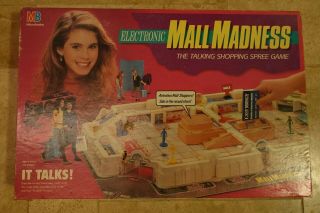 Vintage 1989 Electronic Mall Madness Board Game•milton Bradley