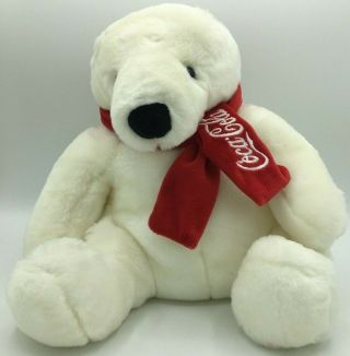 Boyds Coca Cola Polar Bear White Bean Filled Plush Stuffed Animal Toy 11 "
