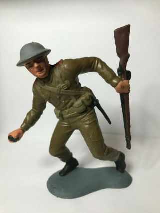 Louis Marx Canadian Soldier Toy 5 Inches Tall 1963 Paint Hard Plastic