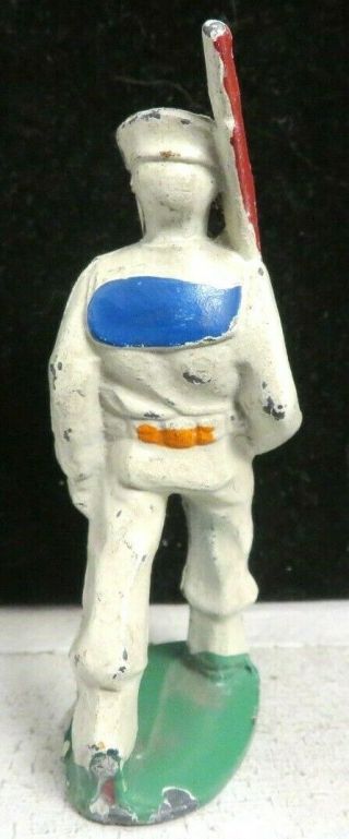 Vintage Barclay Lead Toy Soldier Sailor White Uniform In Puttees B - 052 2