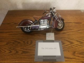 Franklin 1942 Indian 442 Motorcycle Indian Red 1/10