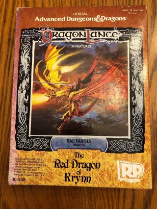 The Red Dragon Of Krynn Adv Dungeons & Dragons Ral Partha Miniature Complete