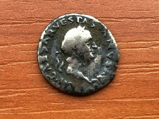Roman Empire - Vespasian 69 - 79 Ad Ar Denarius Ancient Roman Coin