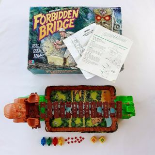 1992 Forbidden Bridge Board Game Milton Bradley Near Complete