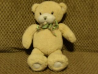 Cute 11 " Htf First & Main Murphy Plush Tan Bear W/ Ribbon 1274 (7b)