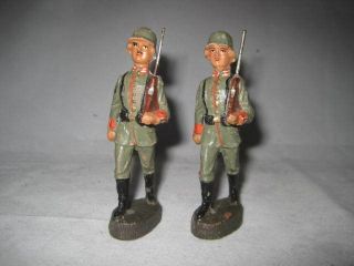 German Ww 2 Elastolin / Lineol - Soldiers - 10cm Figurines - 2