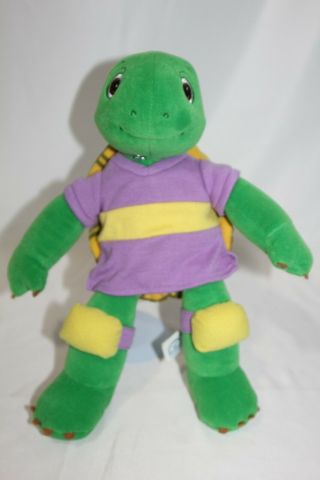 FRANKLIN THE TURTLE SOCCER TALKING Plush Green Stuffed toy Nelvana Kidpower 14 
