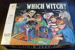 Vtg 70s Milton Bradley Which Witch? Halloween Haunted 3d Game Almost Complete