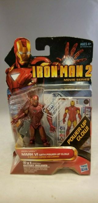 Marvel Universe 3.  75 " Iron Man Mark Vi With Power Up Glow Figure