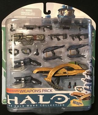 Mcfarlane Halo Wars Series 5 Weapon Pack For 4 Inch Action Figures 2009 Green