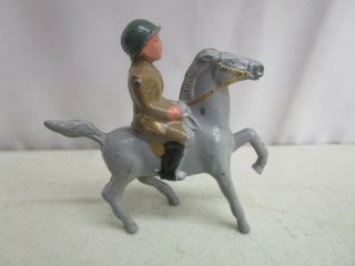 Vintage Barclay/manoil Pod Foot Lead Soldier Officer On Horse