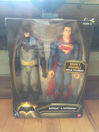 Mattel Batman V Superman Dawn Of Justice 12 " Figure Set Of 2 Dmgpkg