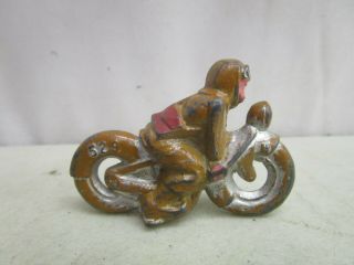 Vintage Barclay/manoil Pod Foot Lead Soldier Riding Motorcycle