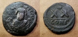 Byzantine Phocas.  Ad 602 - 610.  Constantinople Half Follis Æ 25mm,  5.  63g.