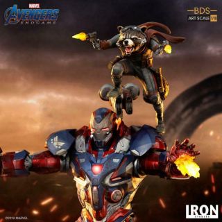 Iron Studios Avengers War Machine Rocket Raccoon 1/10th Statue Figure Model Toys