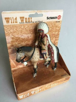 Schleich Wild West Sioux Chief On Horseback - Figure 70300 -