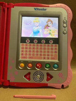 Vtech V - Reader Interactive System E - Reading Touch Screen Disney Princess Game F