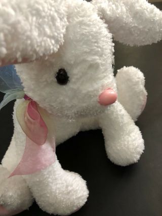 Hallmark Plush Sitting Bunny Rabbit White Toy Gift With Bow Authentic