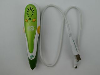 Leap Frog Tag Reader Green & White Talking Stylus Pen N2390 20800 W/ Usb Cable