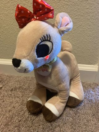 Rudolph The Red Nosed Reindeer - Clarice Musical Lights Up 10” Singing Plush Toy