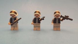 Lego (3) Star Wars Minifigure Trooper Rebel Scout Troopers W/ Rifle Blasters