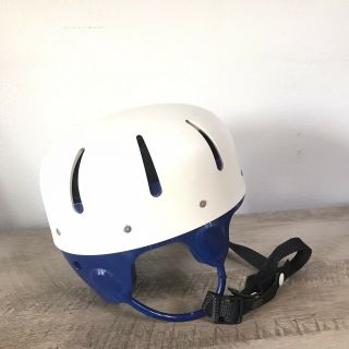 Danmar Special Needs Hard - Shell Lightweight Helmet Blue White Chin Strap 7.  5”