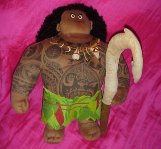 Disney Just Play Moana Talking Maui 15 " Plush Large Doll Talks Press Hand -