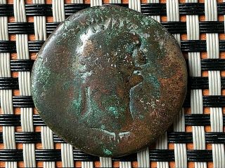 Bronze Coin Of Domitian 81 - 96 Ad Ae Sestertius Ancient Roman Coin