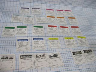 2002 Army Monopoly Parker Brothers Game Replacement Real Estate Land Cards