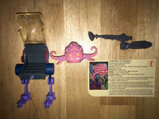 Tmnt Krang 1989 With Some Accessories And Portrait Card