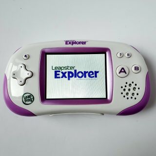 Leap Frog Leapster Explorer Learning Gaming System Only Purple/white