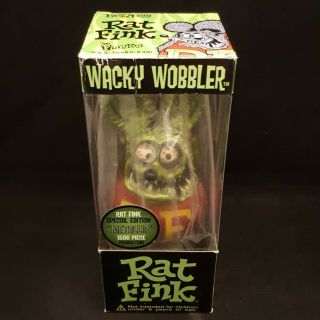 Funko Ed Roth Rat Fink Metallic Le 1/1500 Wacky Wobbler Bobble Head - Box Wear