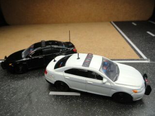 Matchbox Police Ford Taurus Black & White Unmarked Custom Set
