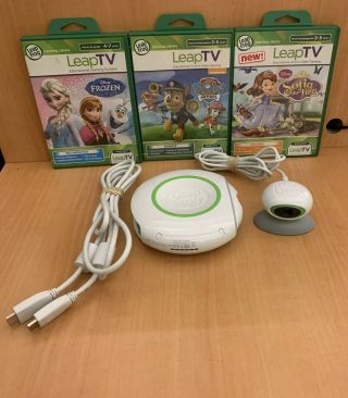 Leapfrog Leaptv Educational Video Gaming System Learning Console & 3 Games