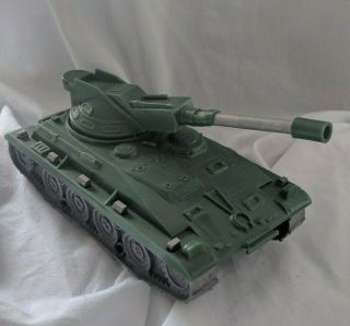 Vintage Mpc Ideal Us Army T - 92 Light Tank Green Plastic Playset Soldier Vehicle